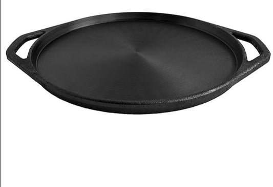 Super smooth!! 10inch | 25.4cm Shallow/Adakkal/Pizza Pan/Shallow tawa Pre-Seasoned Cast Iron