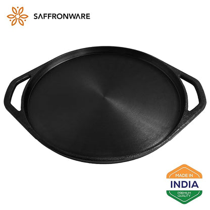 Super smooth!! 9inch | 22.5cm Shallow/Adakkal/Pizza Pan/Shallow tawa Pre-Seasoned Cast Iron