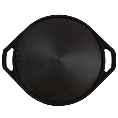 Super smooth!! 12inch | 30cm Double Handle Dosa Tawa Pre-Seasoned Cast Iron