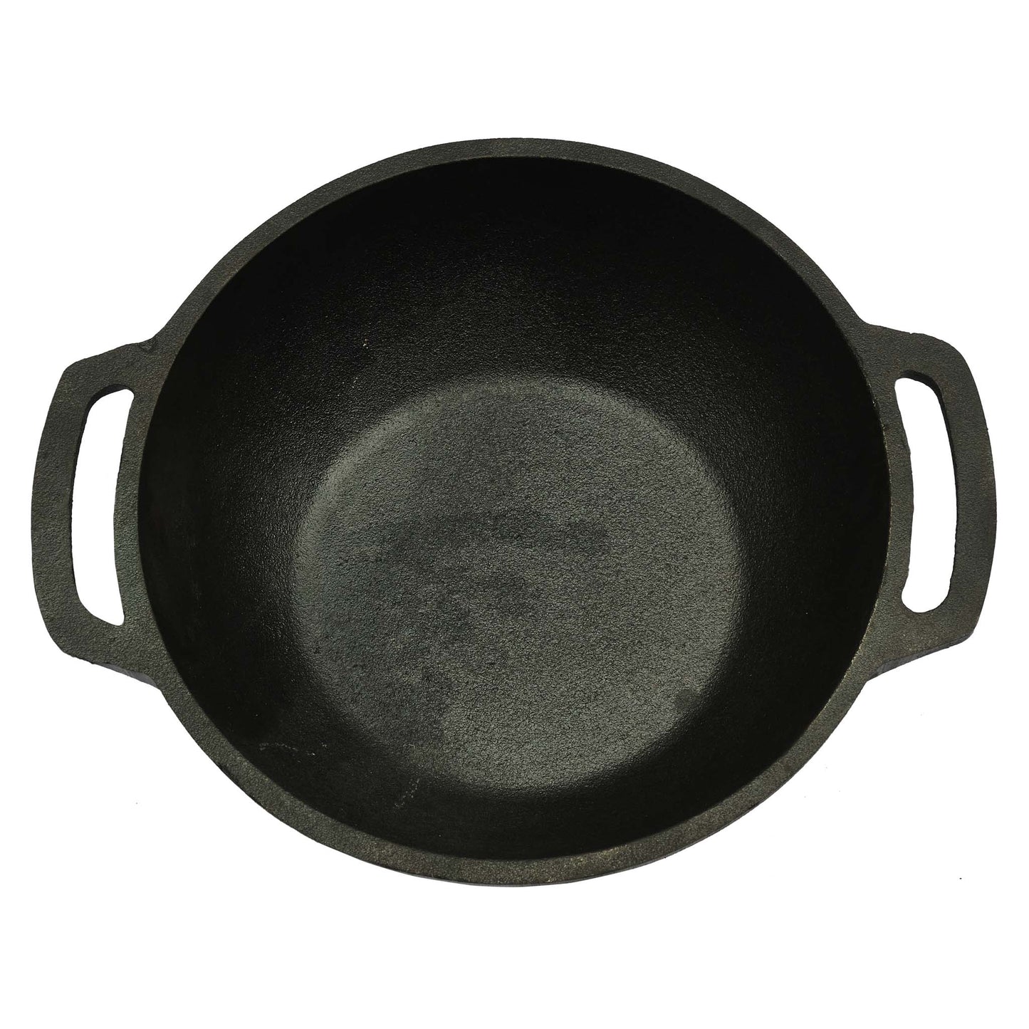 10" Kadai/Kadhai Wok Pre-Seasoned Cast Iron - 3 Litre