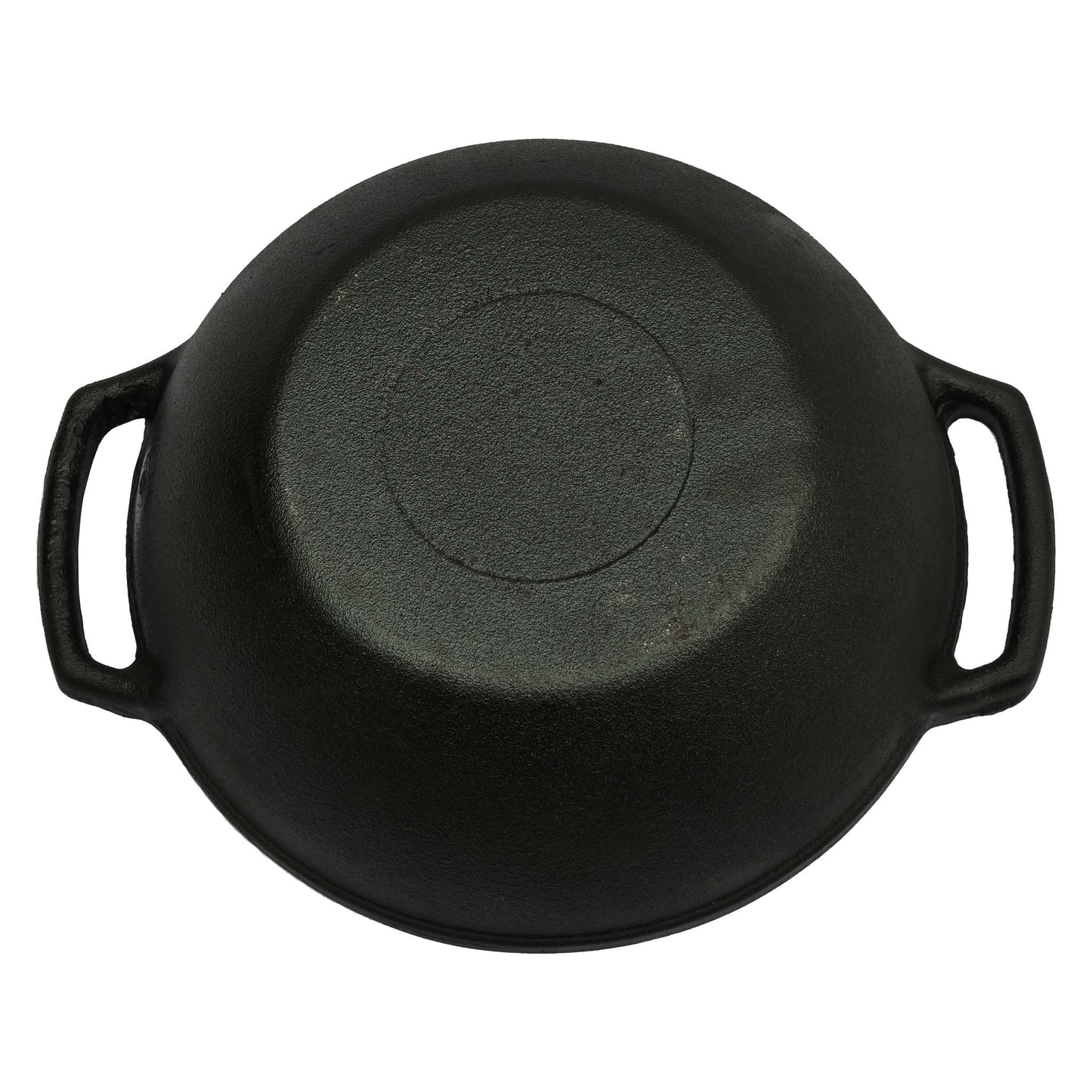 10" Kadai/Kadhai Wok Pre-Seasoned Cast Iron - 3 Litre